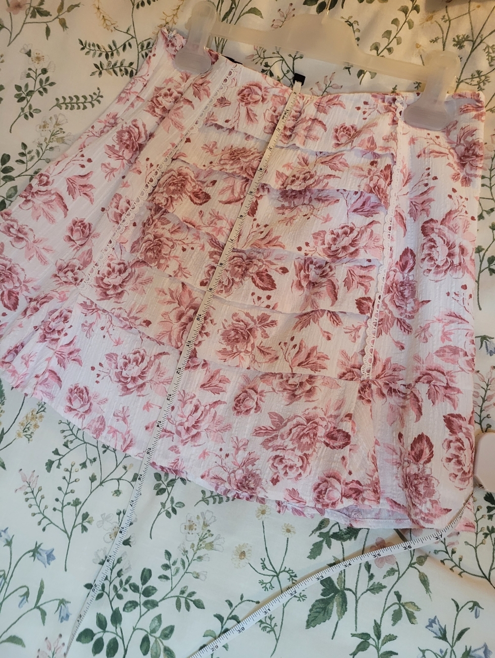 Floral Pink Women's Skirt - Picture 5 of 8